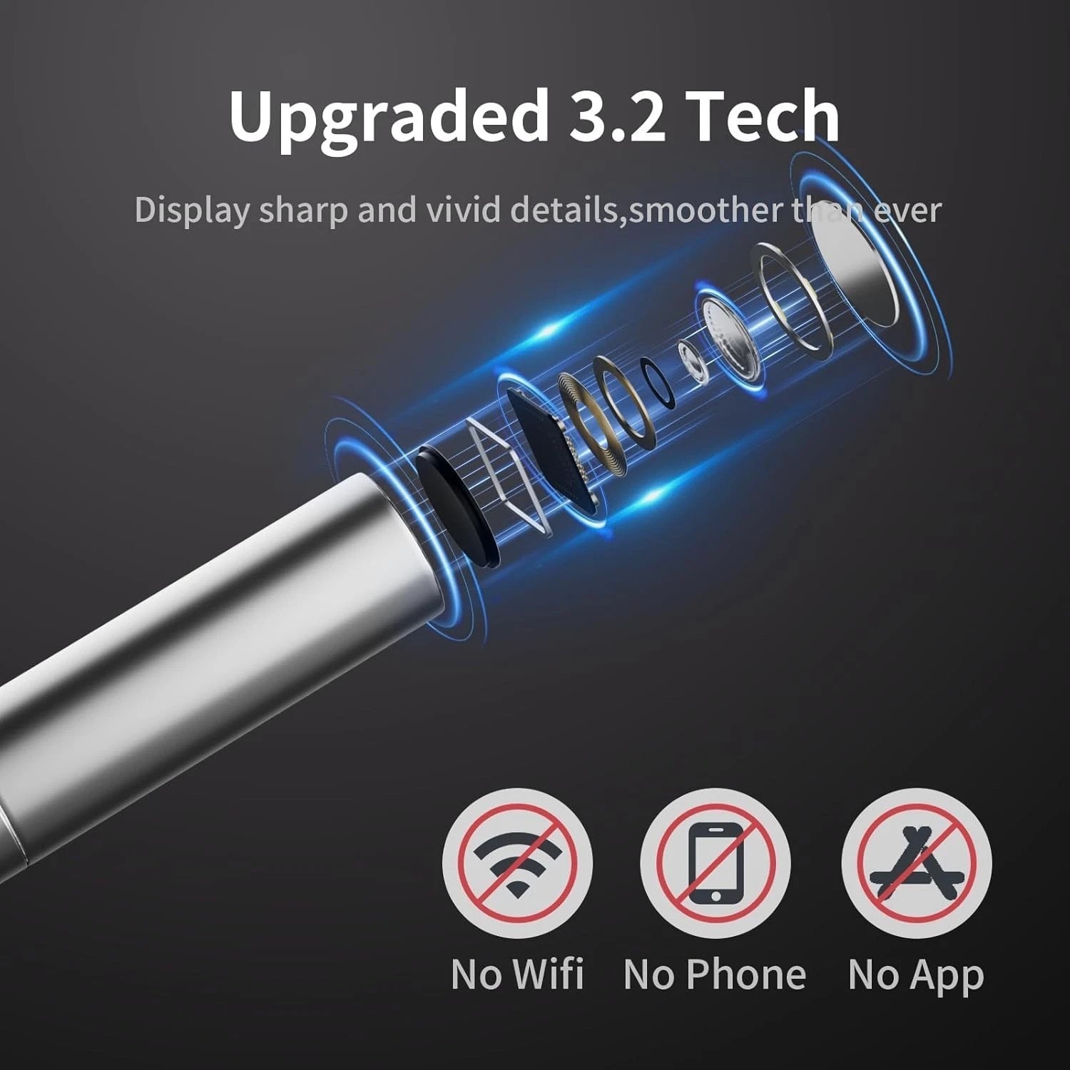 Versatile 3.9mm Borescope - 1920P HD, Adjustable Lights, Perfect for Mechanics