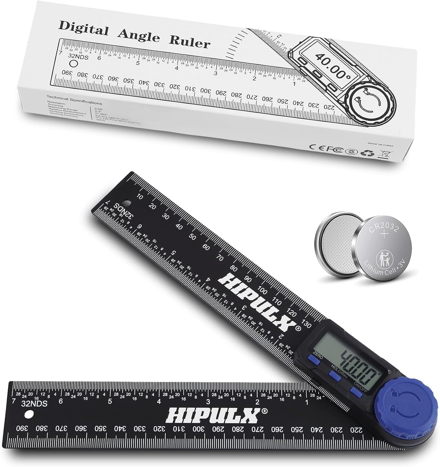 Digital Angle Finder Tool, 7 Inch Digital Protractor with LCD Display, 0-360°...
