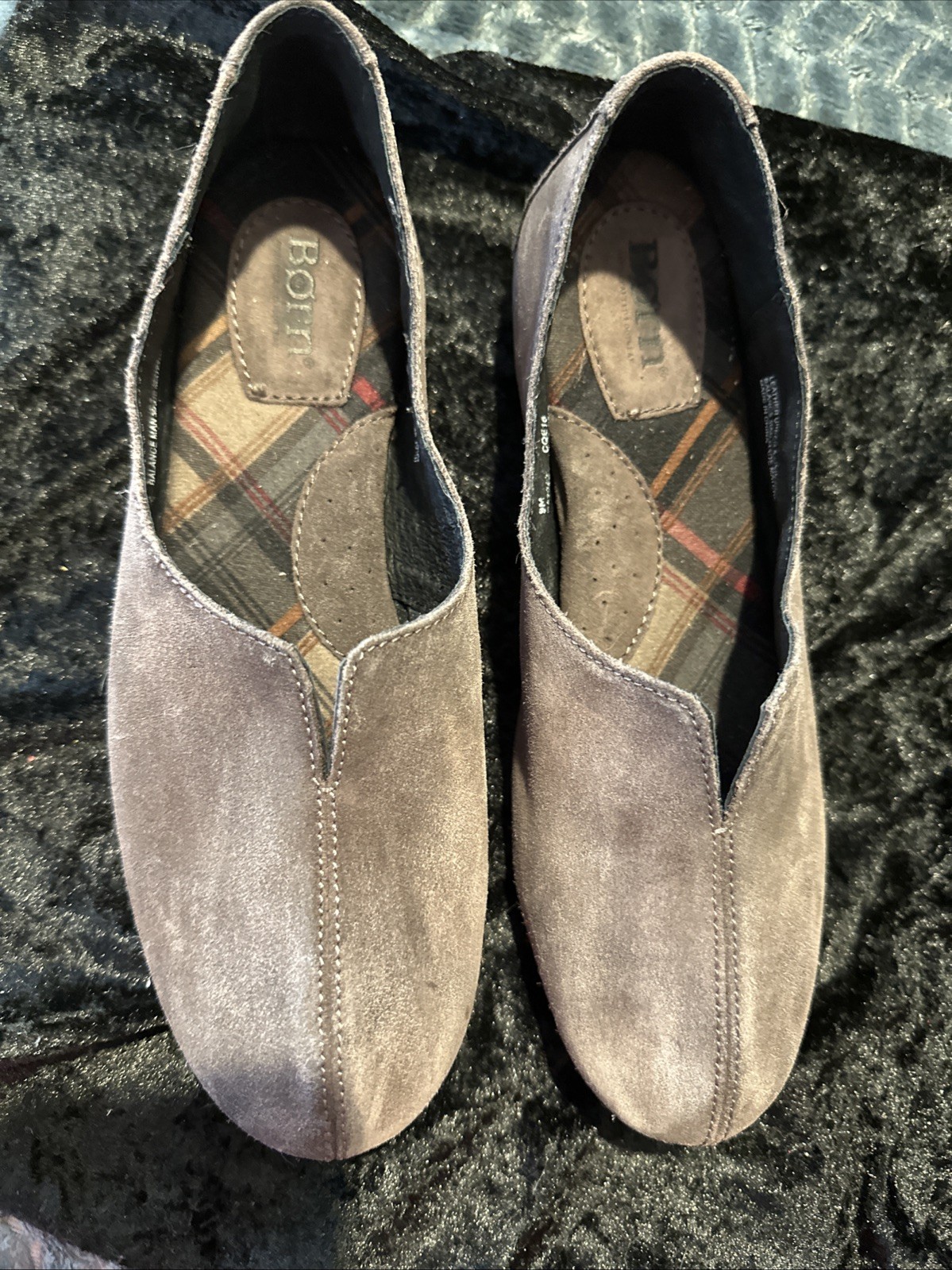 Born Women's Sz 9M Sebra Ballet Leather D87242  Biscotto Flats Shoes Slip On
