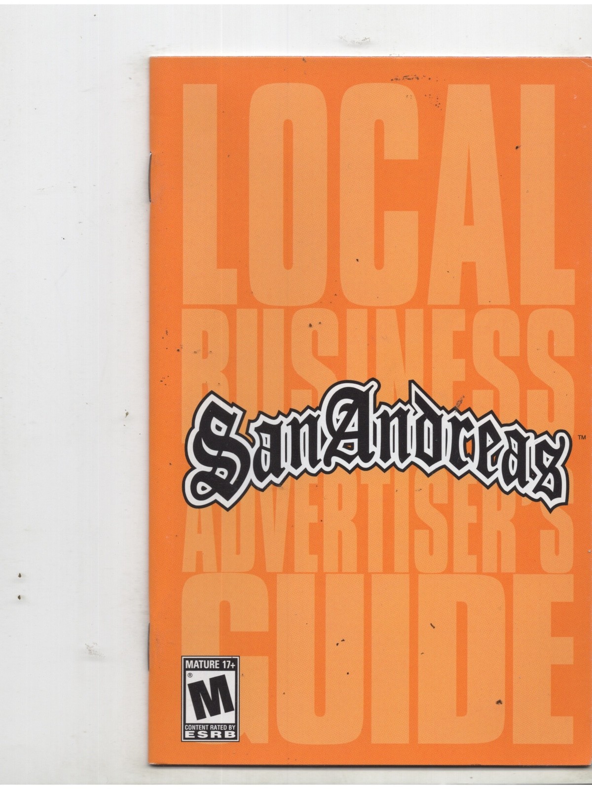 GTA San Andreas PS2 Manual Only Authentic Insert