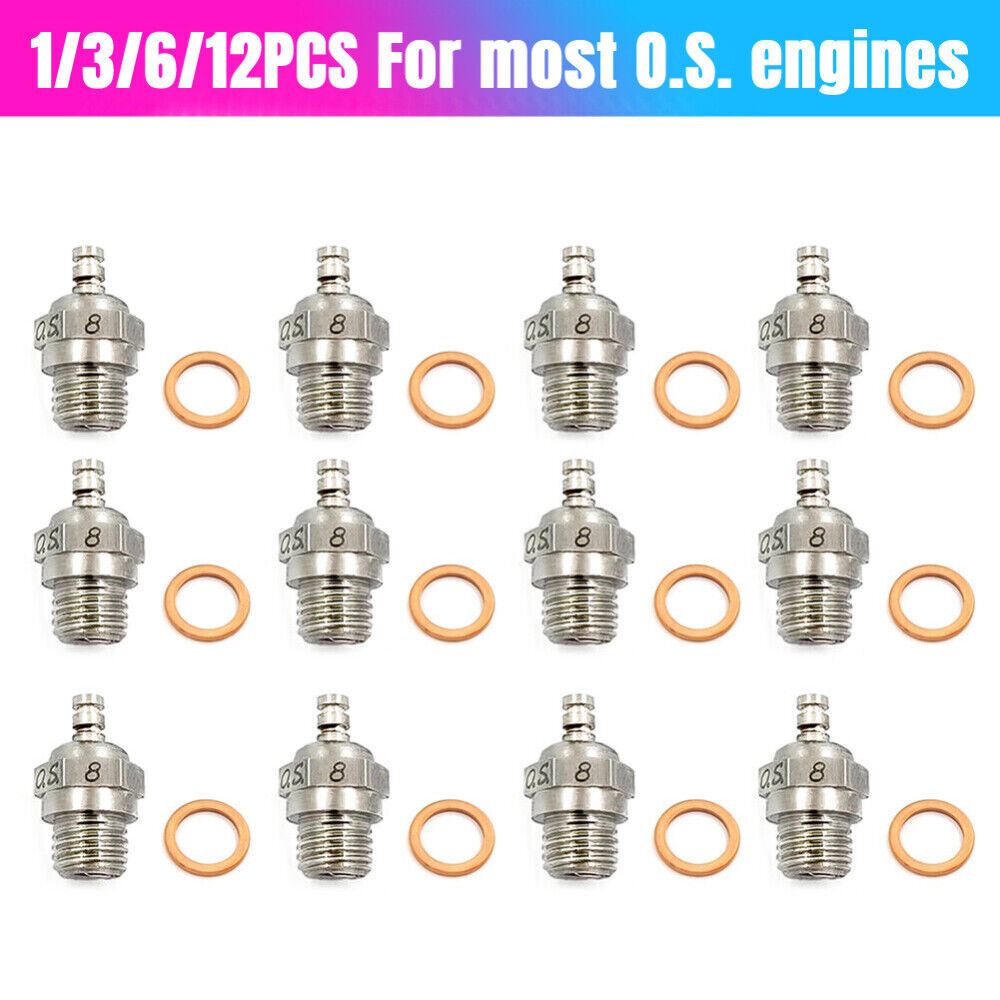 OS Glow Plug No.8 Standard Glow Plug Spark Medium For RC Car Truck Nitro Engine