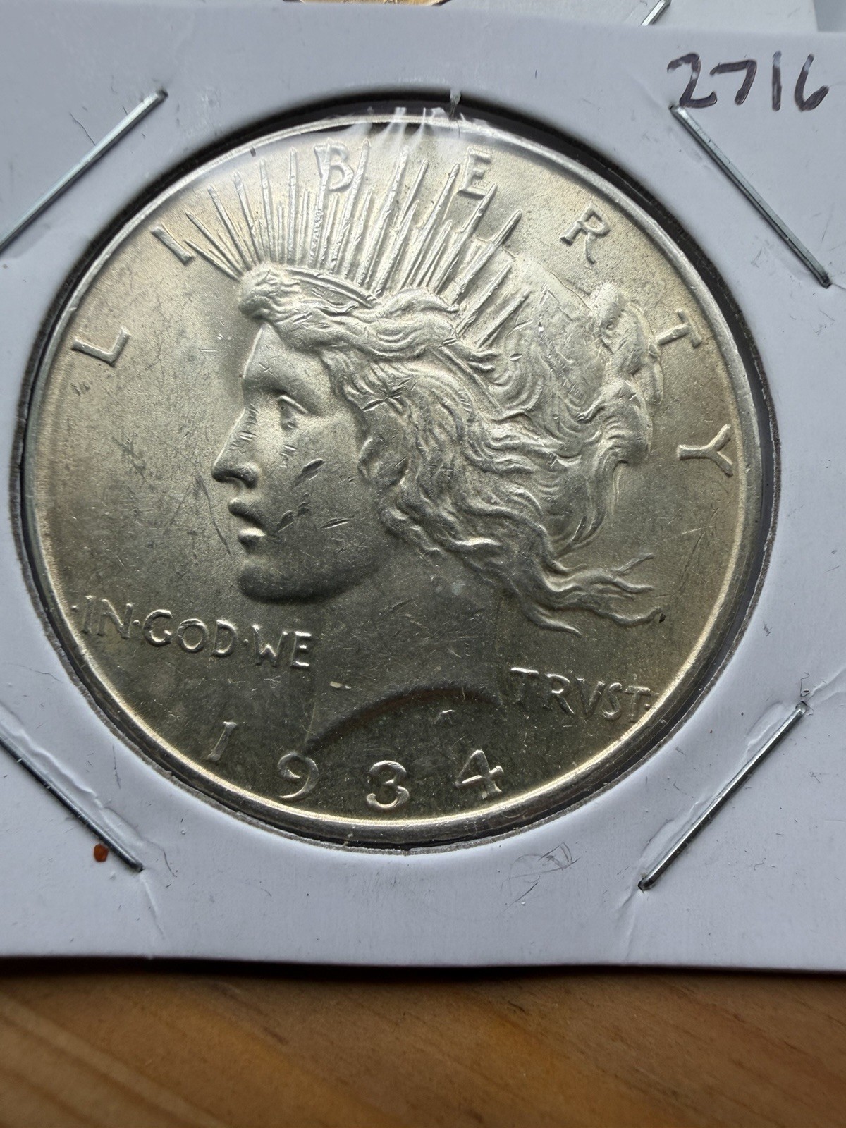 1934 D Peace Dollar - Unc - As Shown! (#2716)