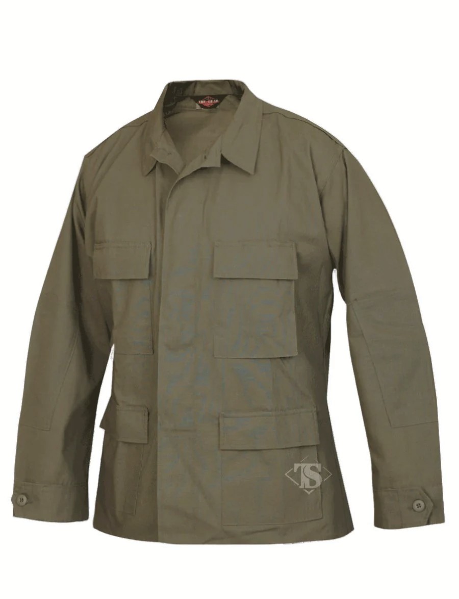 Jacket, BDU, Original, 100% Cotton Rip-Stop, OD Green, Large-Regular