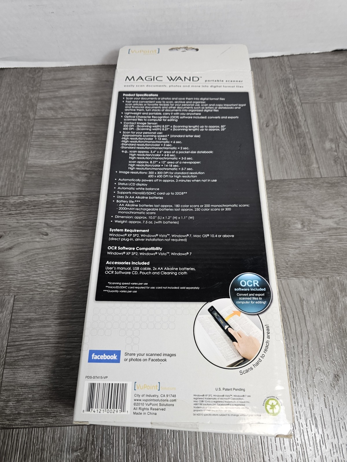 VuPoint Solutions ST415 Handheld Magic Wand Portable Scanner
