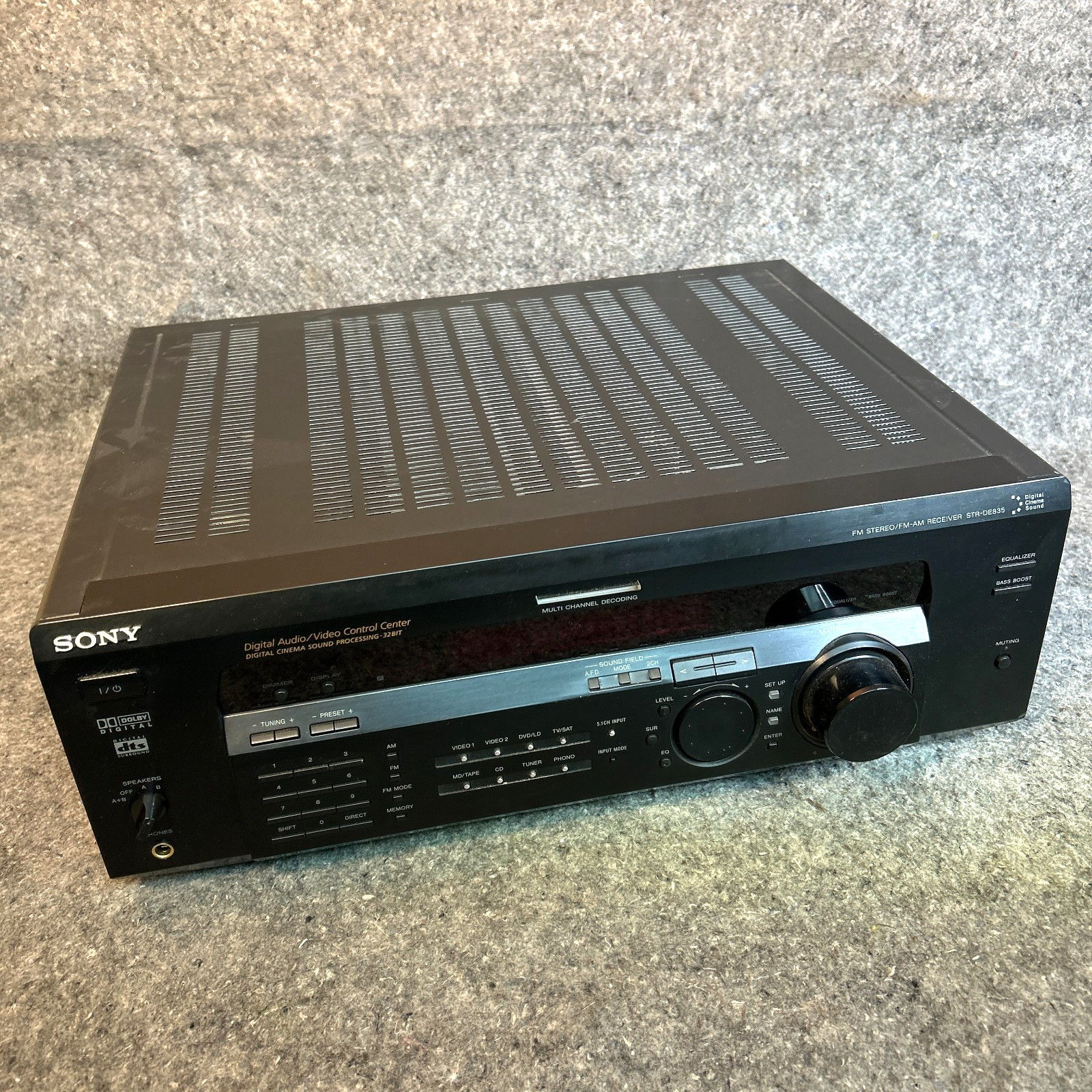 Sony STR-DE835 Dolby Digital DTS FM/AM Stereo AV Receiver Tested Working