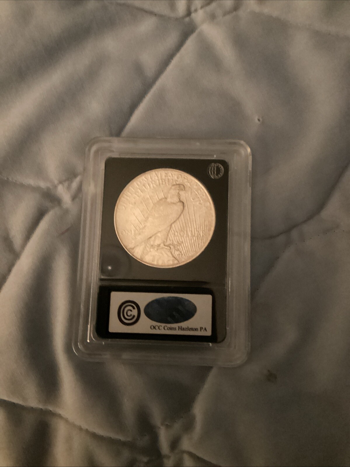 1924 Graded - Peace Silver Dollar T and Y Flat Error