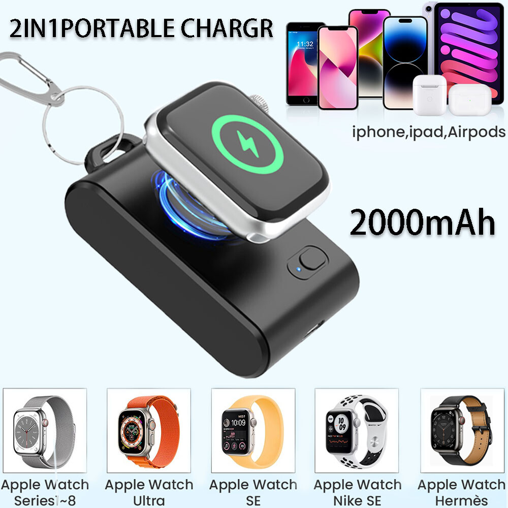 Wireless Charger Power Bank For Apple Watch iWatch 1/2/3/4 Magnetic Portable