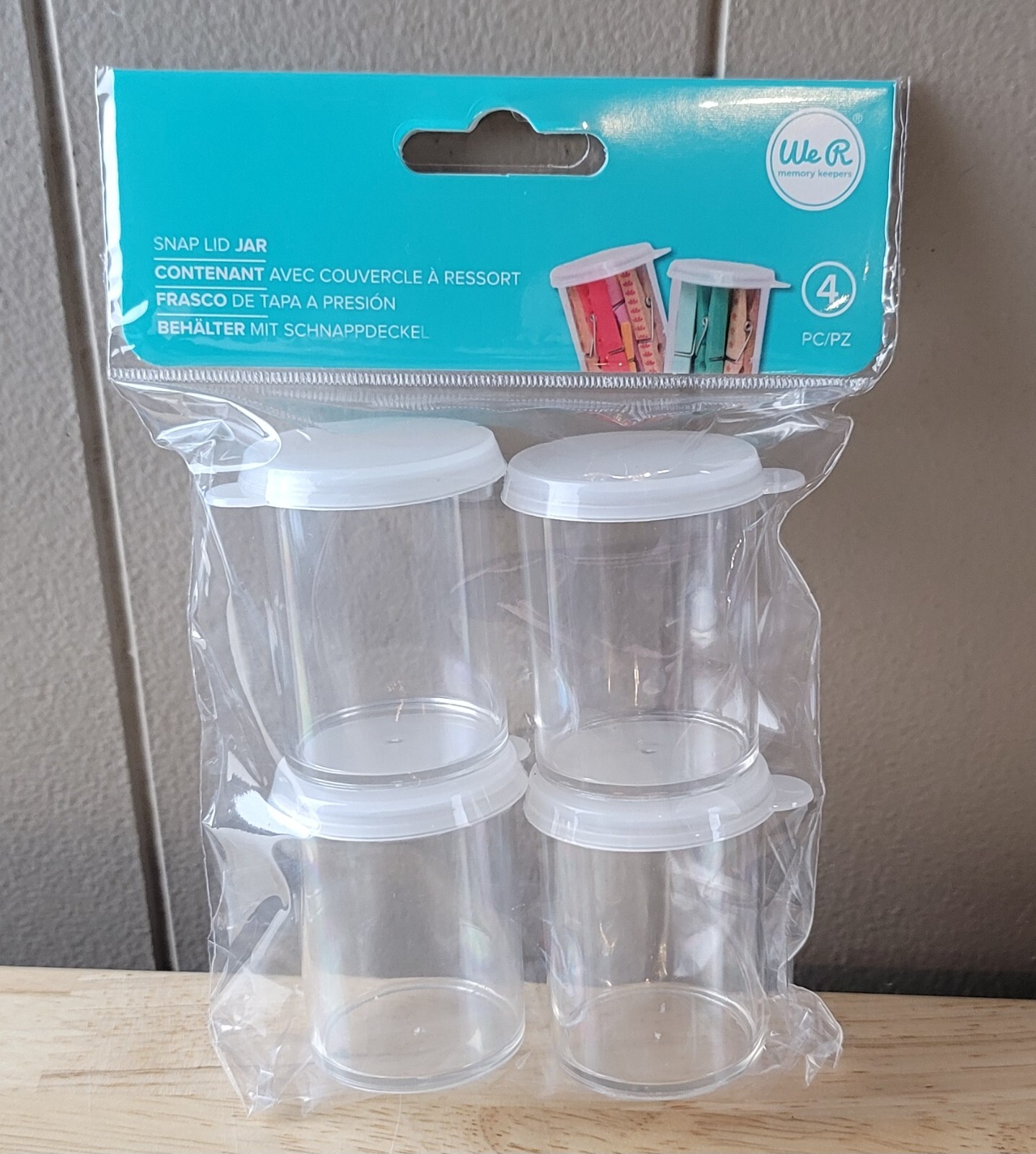 We R Memory Keepers PLASTIC JARS Lot of 3 Types Stacking-Snapping-Vial Jars