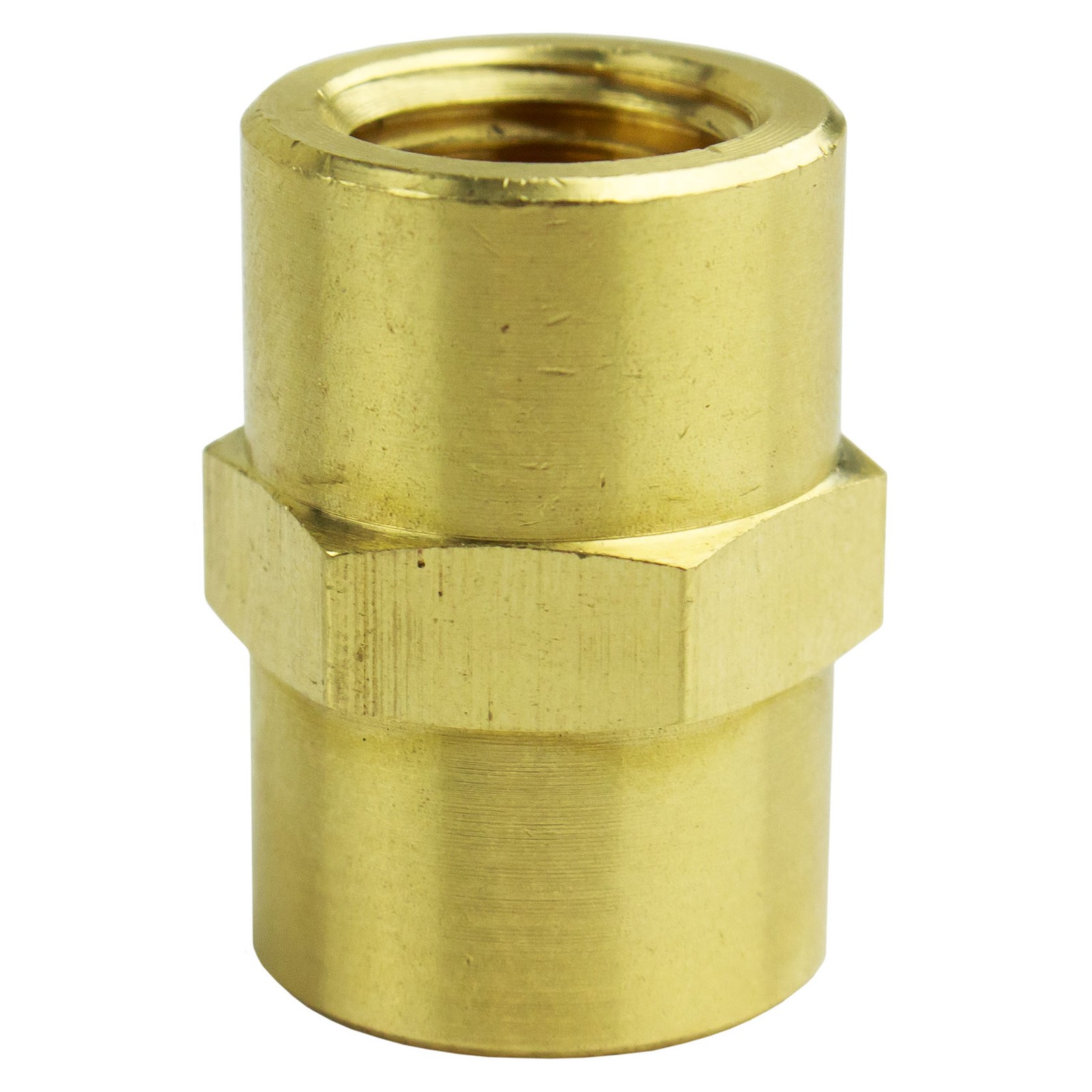 1/4" NPT Female Solid Brass Pipe Union Adapter Fitting WOG Solid Connector 28059