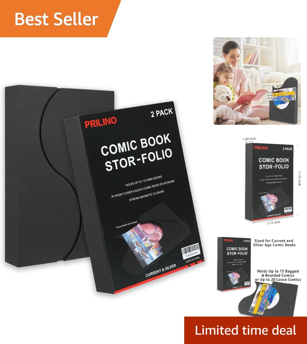 Lightweight 2-Pack Black Comic Book Folio: Secure Storage for Convention Travel