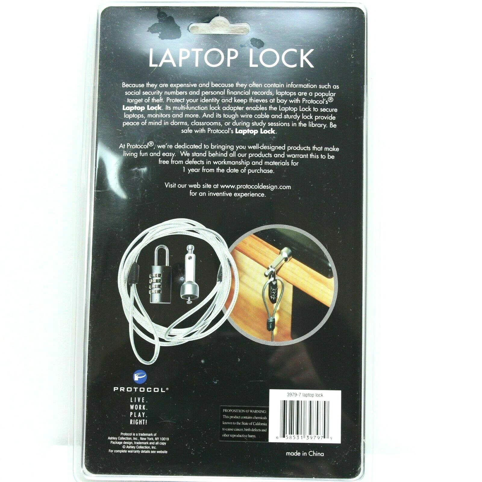 New Protocol Secure Laptop Cable Selectable Combination Lock Anti-Theft