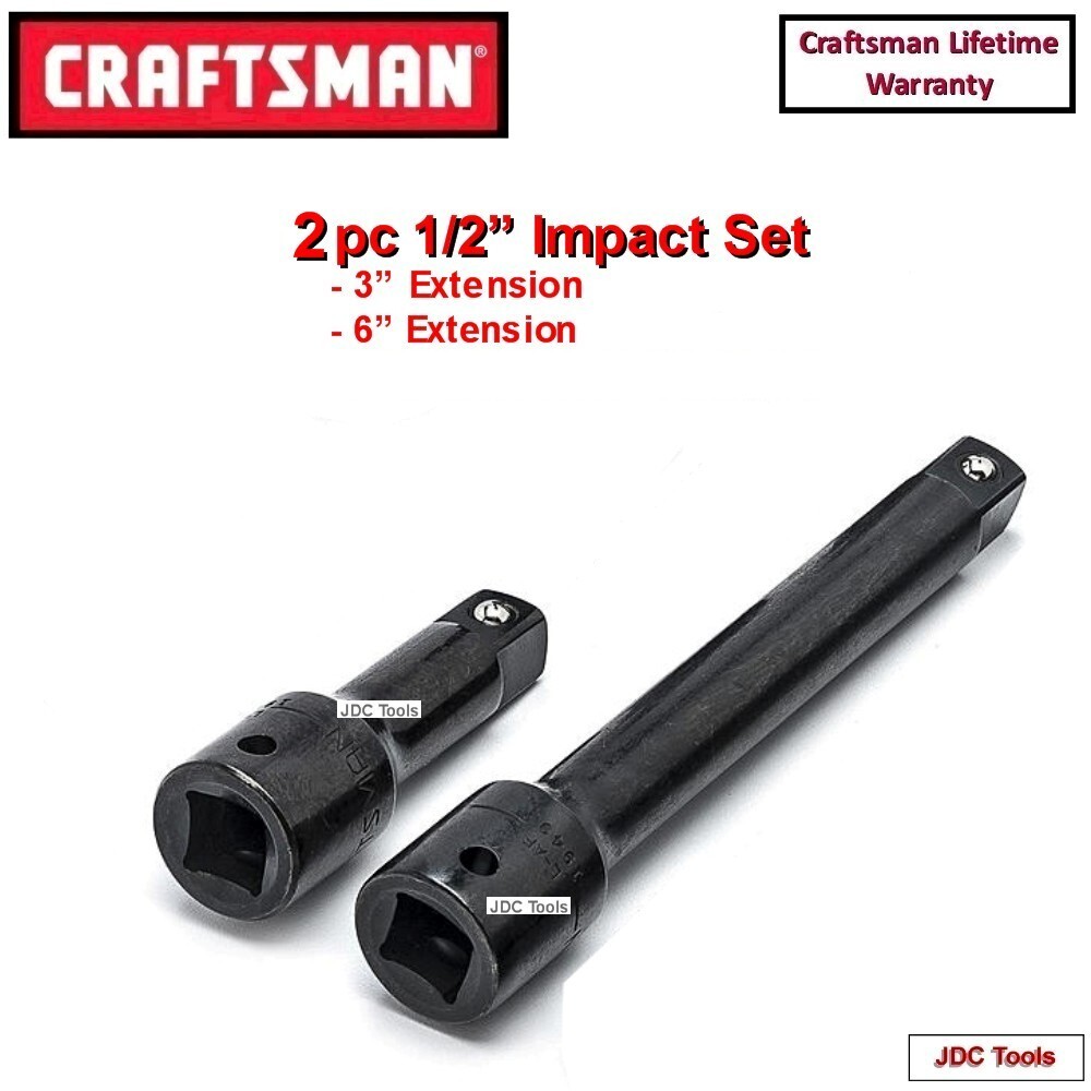 Craftsman  1/2" Drive Impact 6 inch & 3 inch Extension