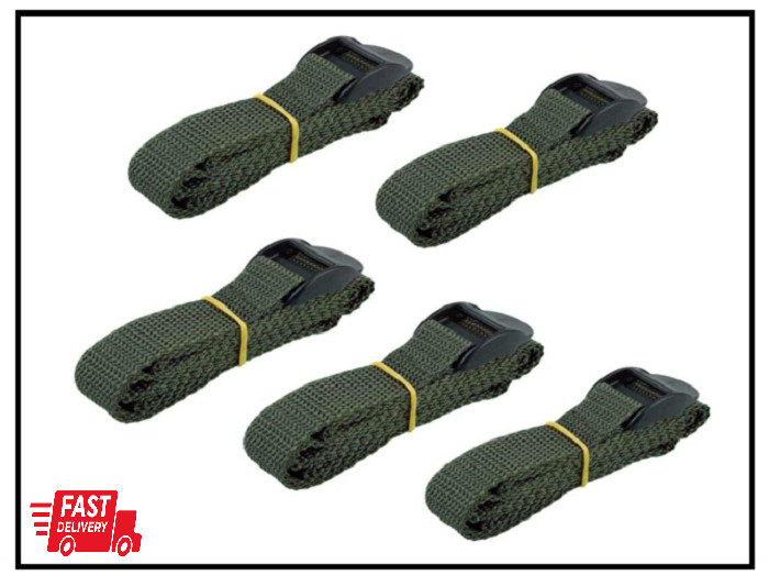 5-Pack UV Resistant Nylon Straps for Trail & Game Cameras, 145cm, Dark Green