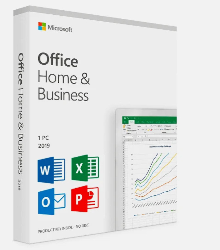 Microsoft Office 2019 Home and Business 1PC Lifetime Package DVD for windows