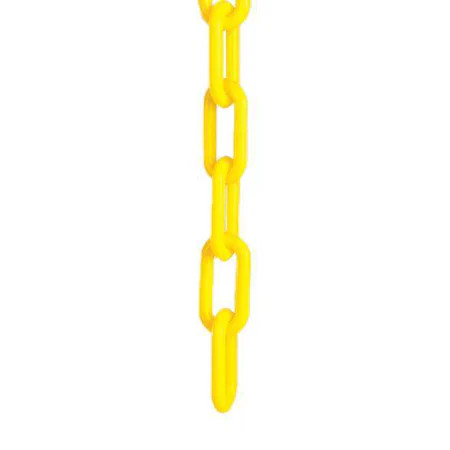 Zoro Select 30002-50 Plastic Chain, Yellow, 50 Ft Length, Gloss, 30002-50