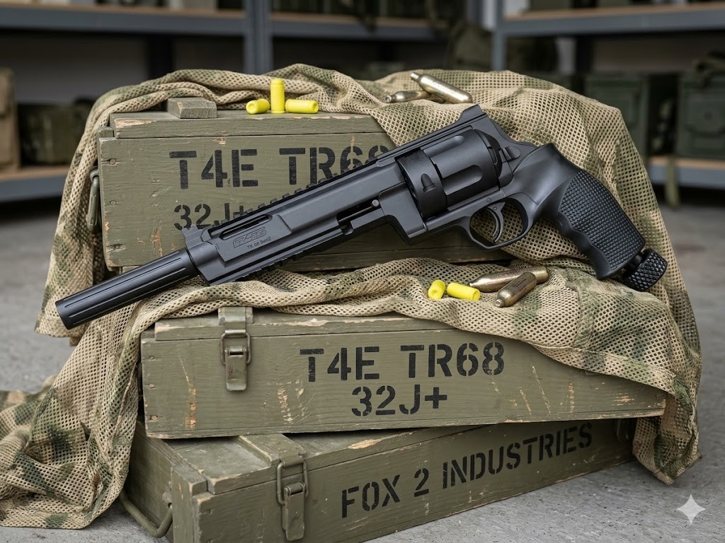 Umarex T4E TR68 Gen2 Paintball Revolver | NEW MODIFIED- Tuning Barrel - 35J