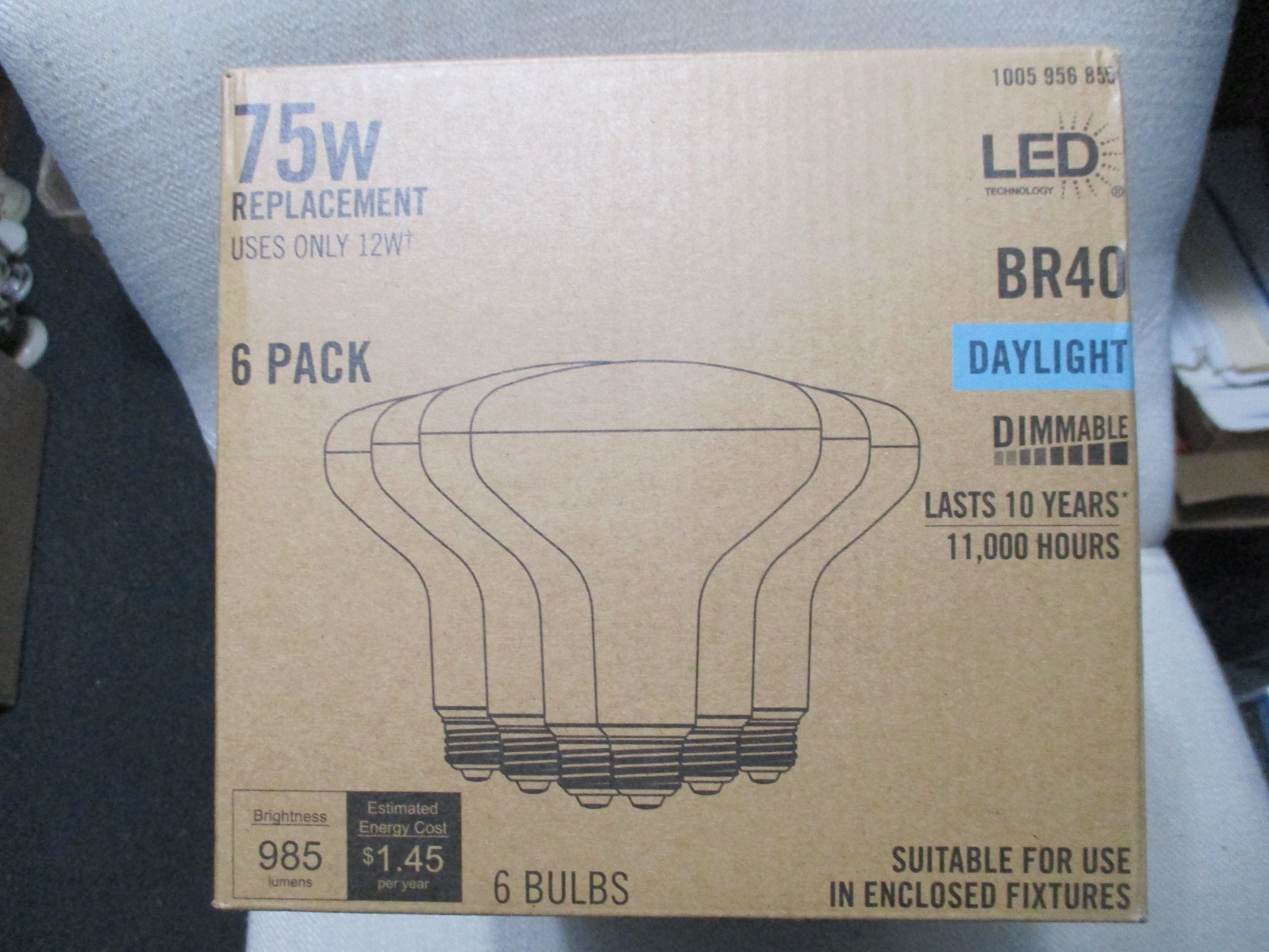 6 Pack BR40 Daylight Dimmable 75W LED Bulbs (1005956855) 985 Lumens New