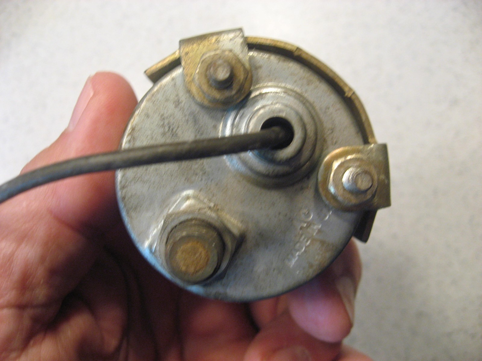 Vintage AC Spark Plug Air Pressure Gauge 0-150 PSI with Bracket