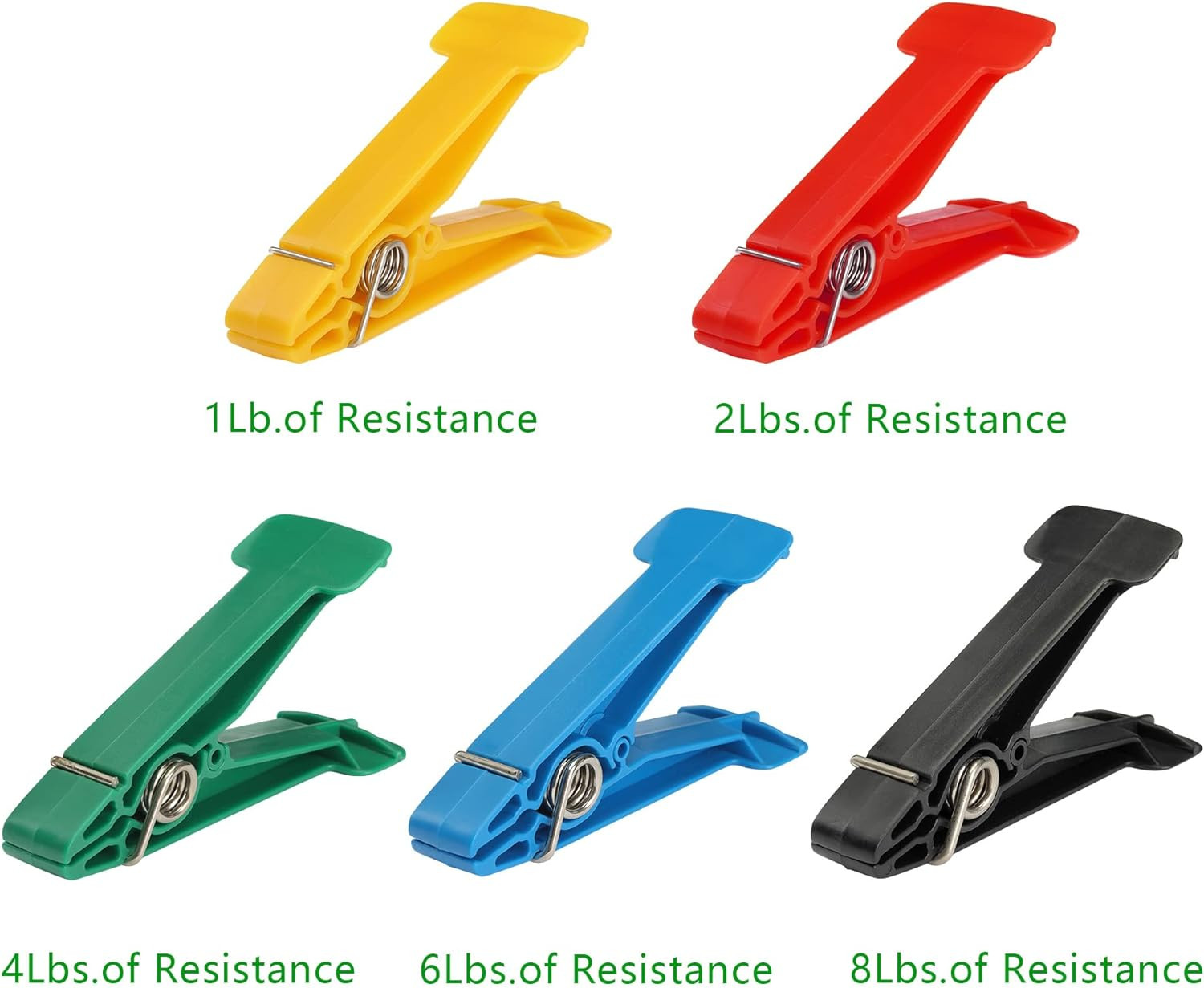 Pinch Pin Exerciser Set for Hand Therapy and Grip Strength Training, 5 Pack