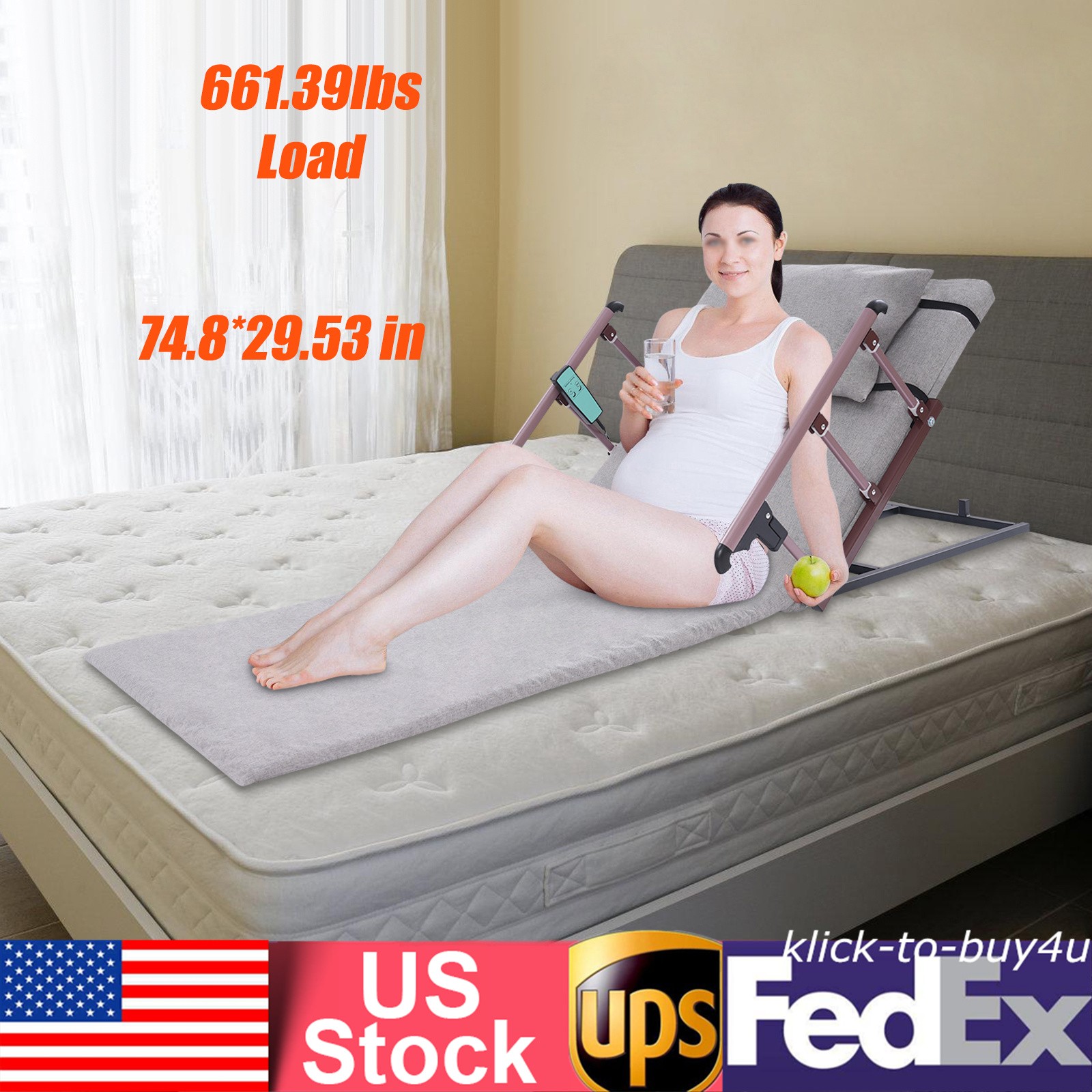 Electric Lifting Bed Backrest Elderly Adjustable Back Rest ed Sitting Backrest
