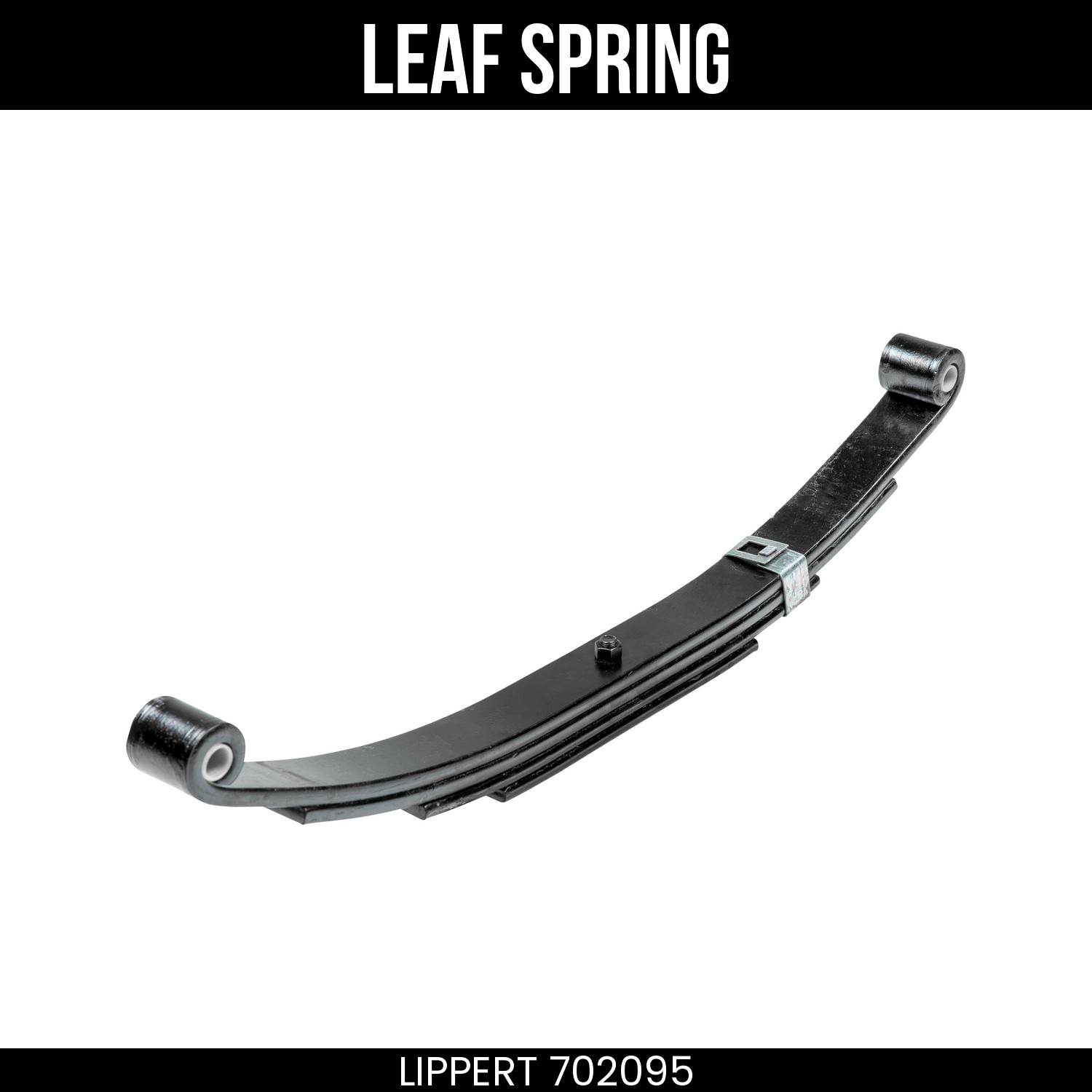 CURT 2600 lb Double-Eye Leaf Spring for RV Suspension, 26 Inch, 4-Leaf Design