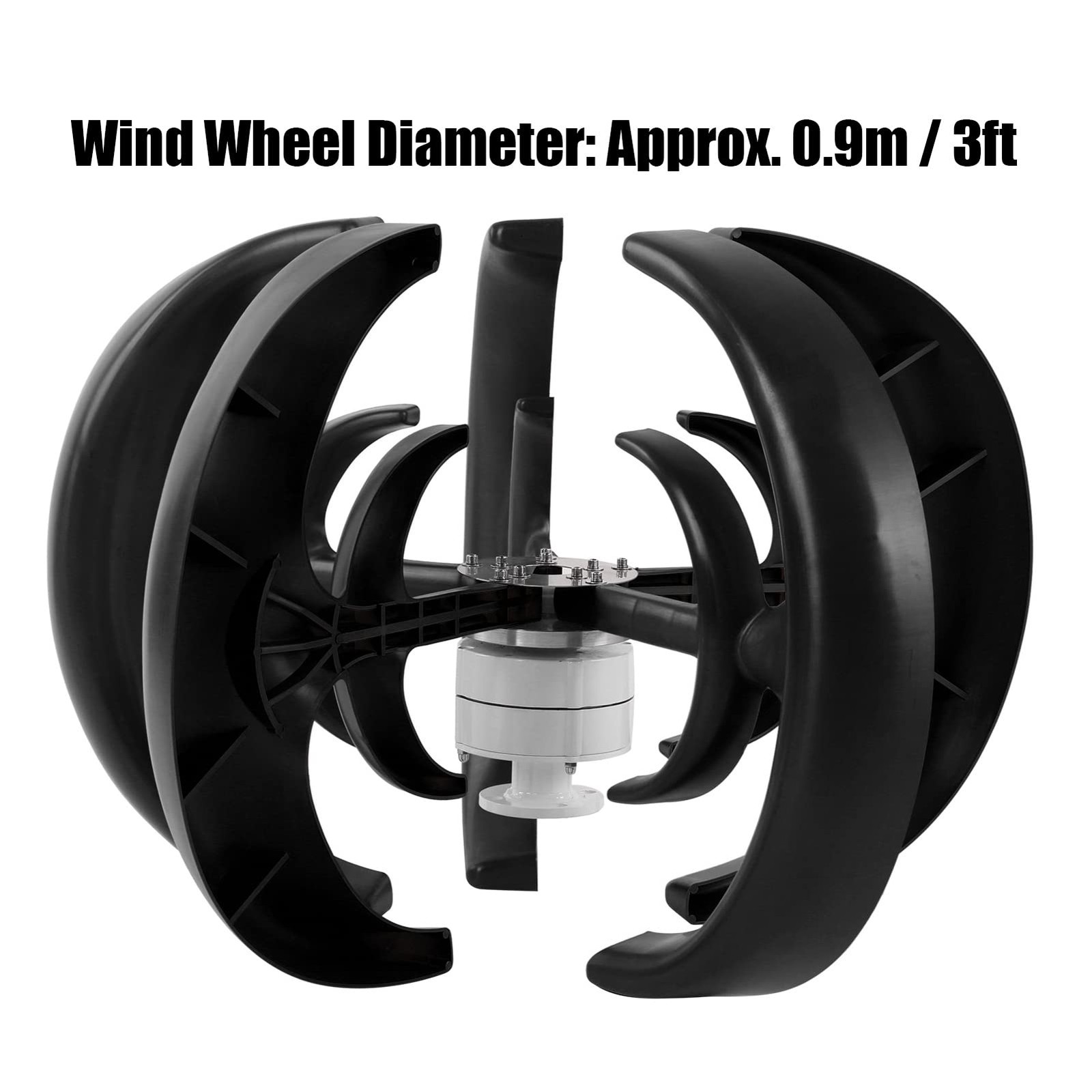 1200W Wind Turbine Generator, 12V Wind Vertical Axis Generator Kit