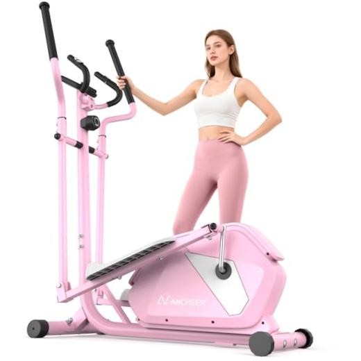 Pink-Pro Elliptical Machine with Magnetic Resistance & Hand Pulse Sensors