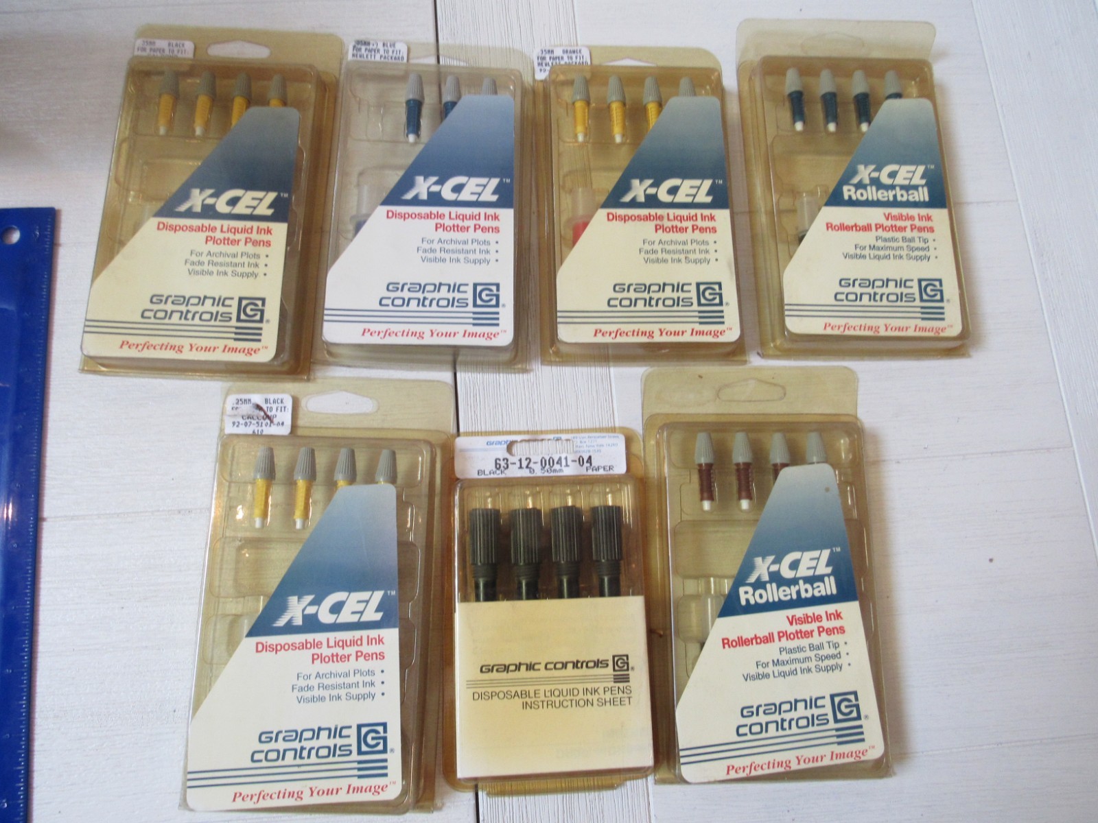 X-Cel Disposable Liquid Ink Plotter Pens Lot