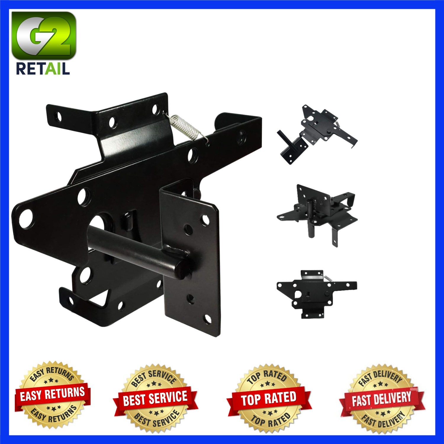 Alloy Steel Automatic Gate Latch with Fasteners for Multiple Outdoor Uses