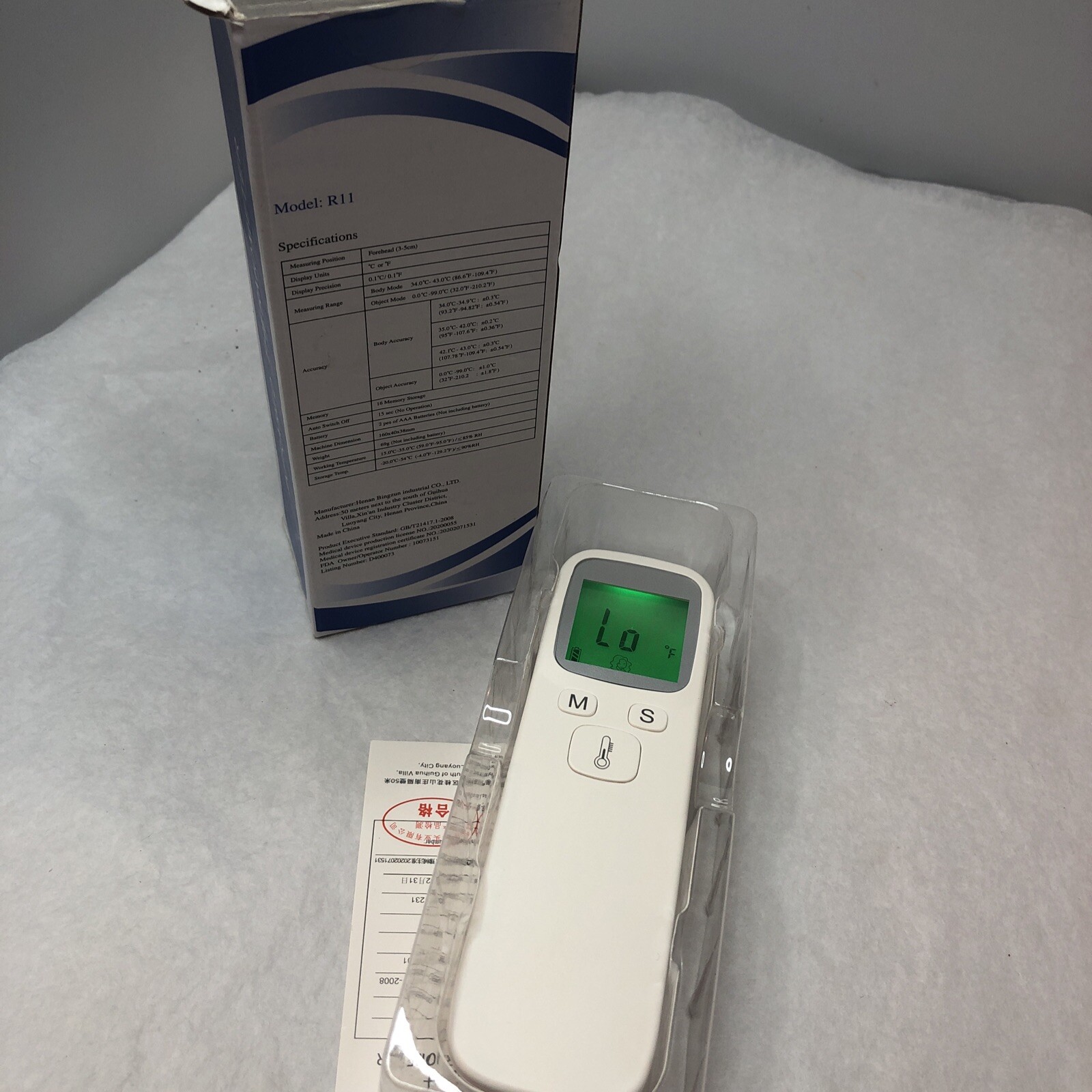 Color Changing Infrared Forehead Thermometer Easy-To-Read R11 New
