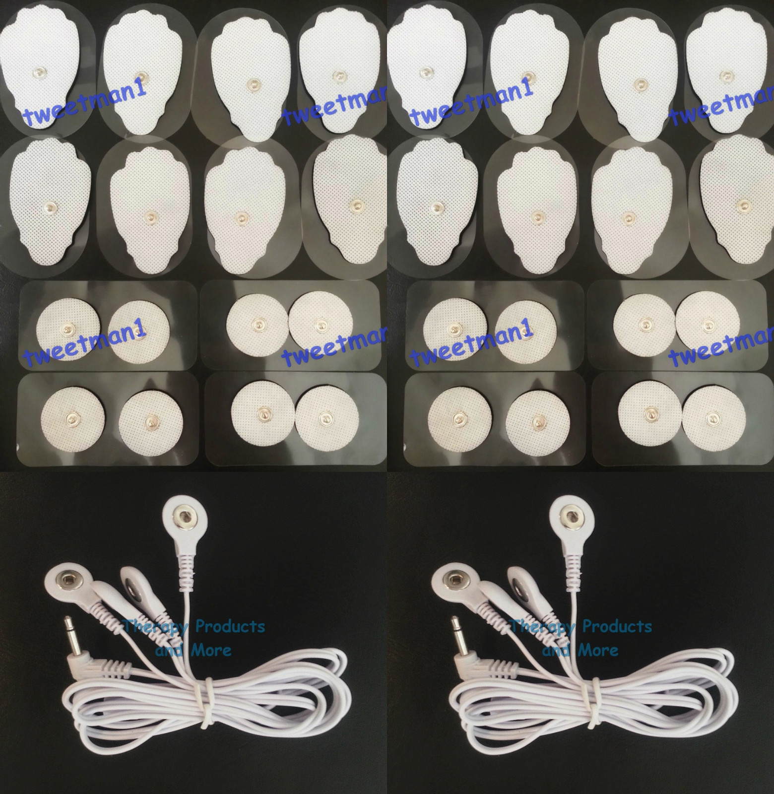 2 ELECTRODE LEAD WIRES- 2.5mm Plug+(16LG+16SM) FOR ELIKING DIGITAL MASSAGER TENS