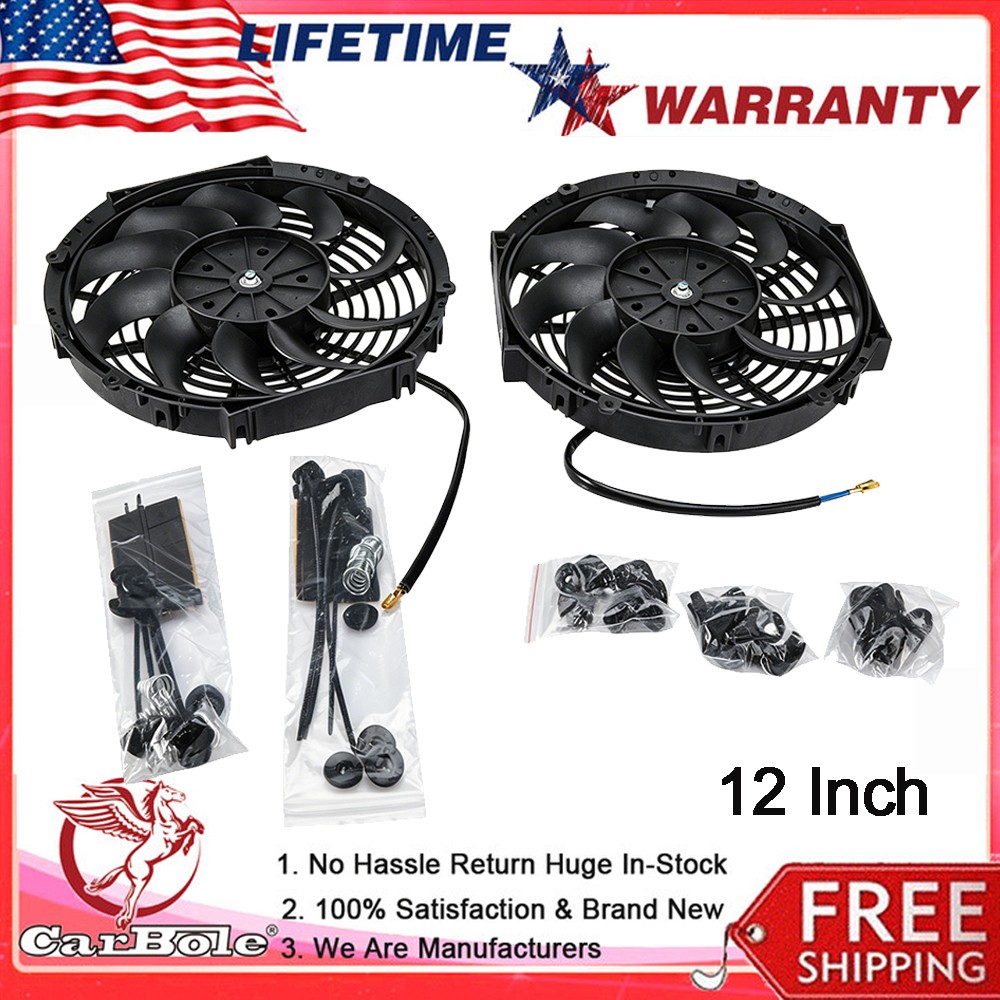 12 Inch Slim Fan Push Pull Electric Radiator Cooling Fan Universal High Perform