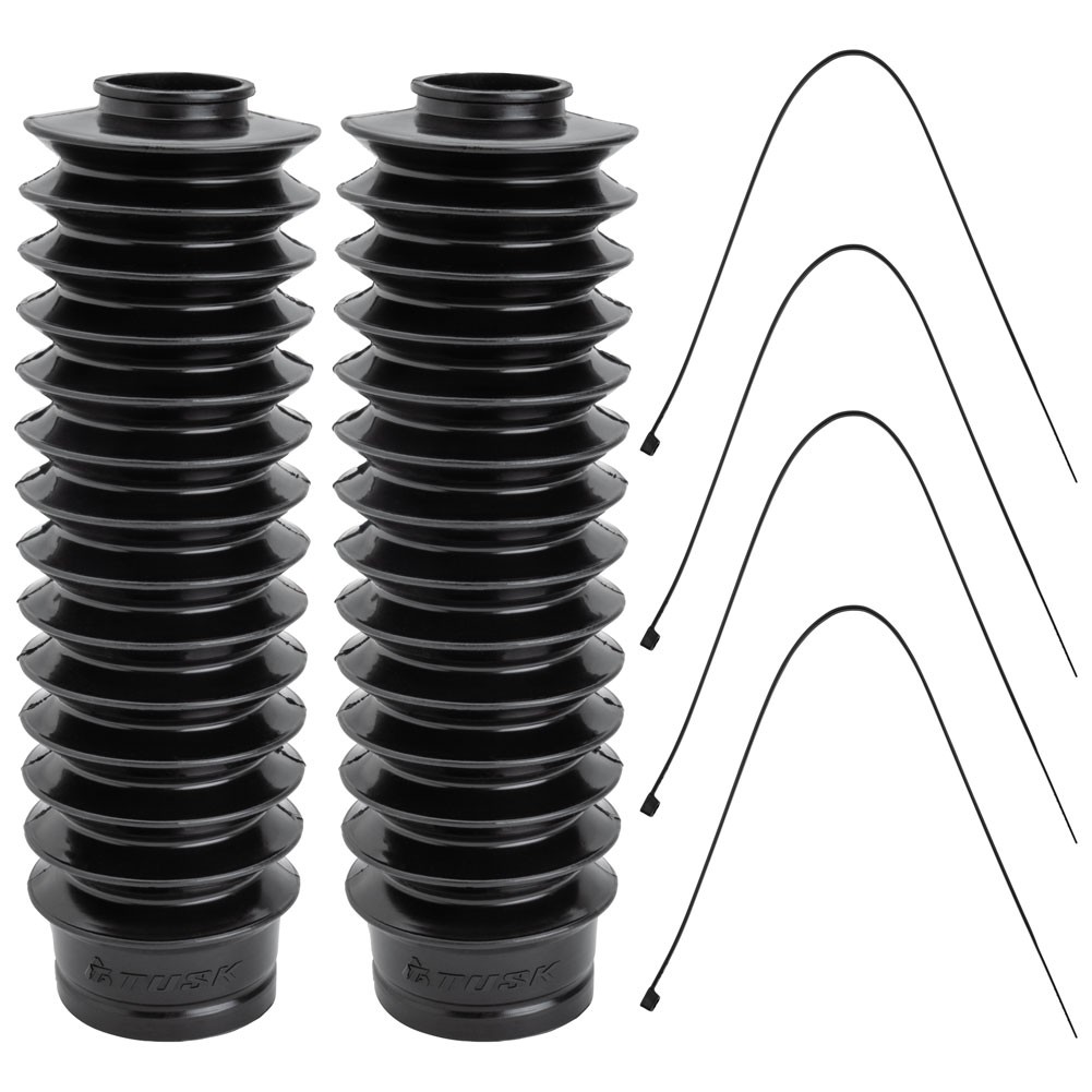 Tusk TK-215-28-50 Fork Boots 215mm Length x 28mm Top x 50mm Bottom Black