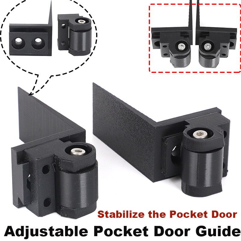 Pair of Adjustable Pocket Door Guide Door Roller to Stabilize the Pocket Door