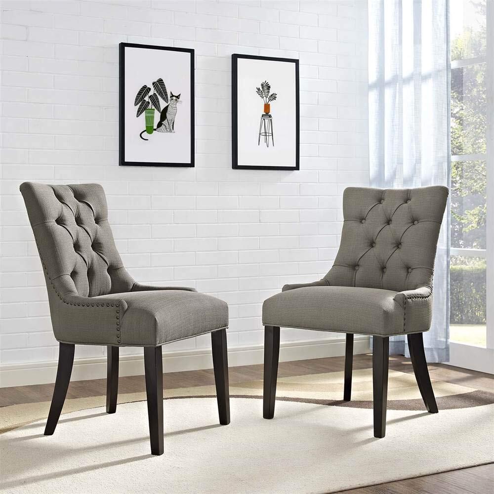 Modway Regent Modern Elegant Button-Tufted Upholstered Fabric with Nailhead Trim