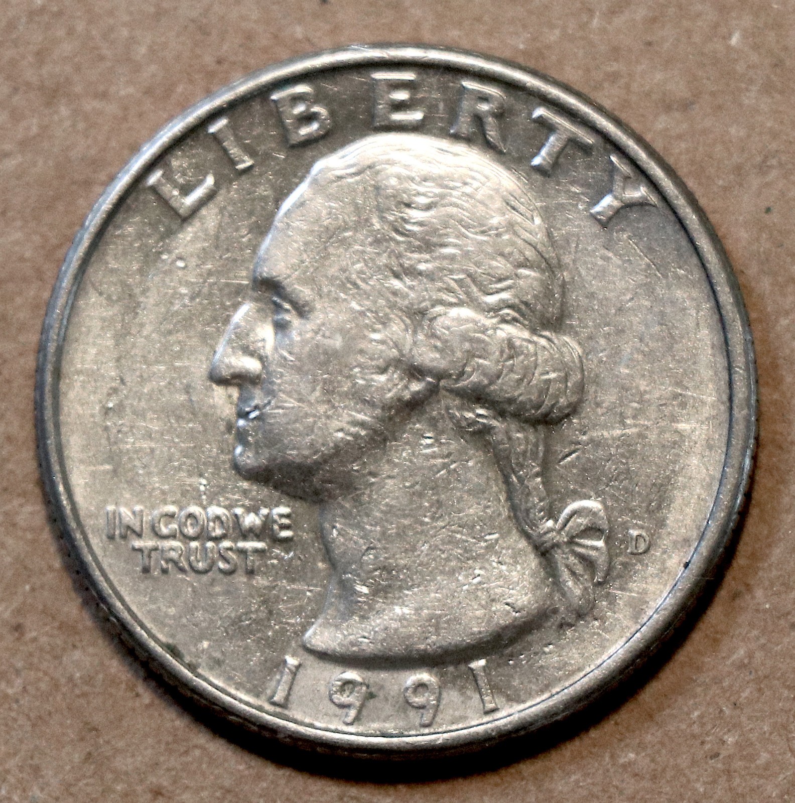 1991 D Washington Quarter circulated