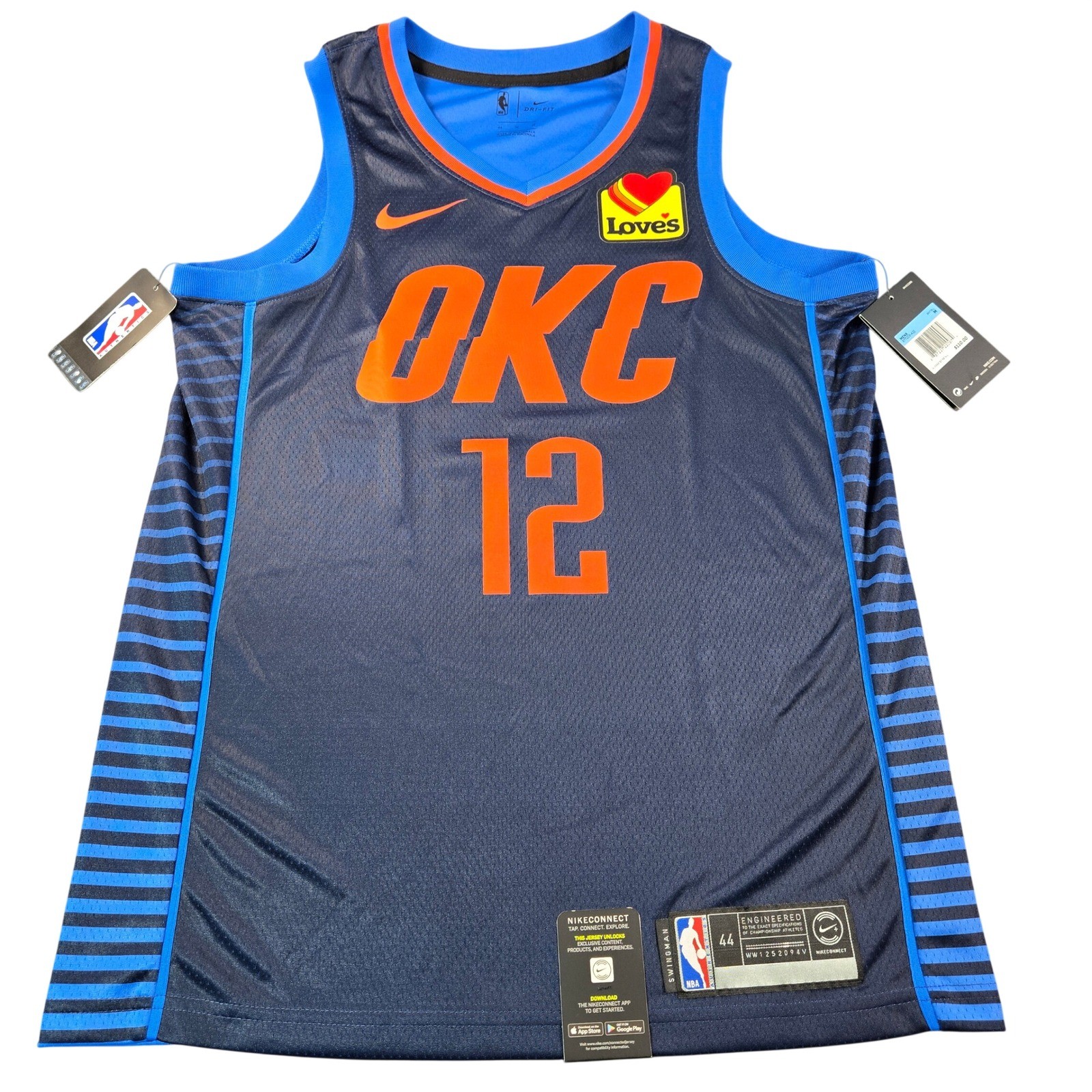 Nike Oklahoma City Thunder Steven Adams 12 Jersey Navy Blue City Edition Mens 44