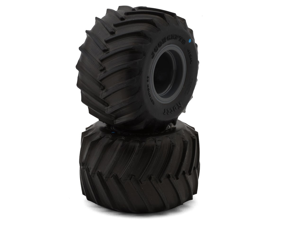 JConcepts Losi Mini LMT Racer Pre-Mounted Monster Truck Tires (2)