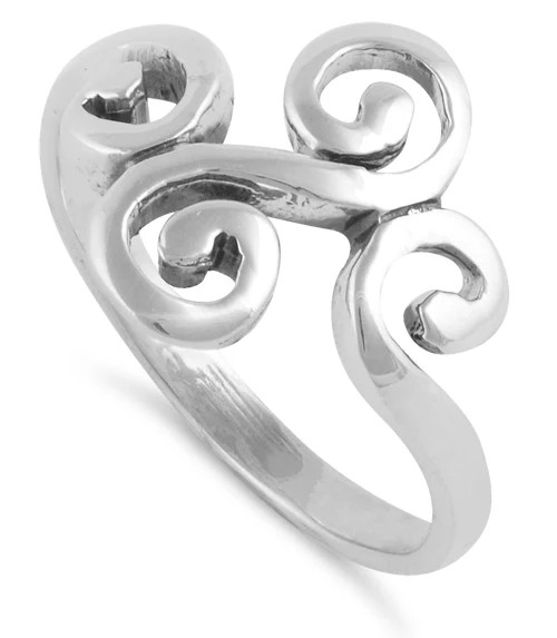 925 Sterling Silver Swirl Ring