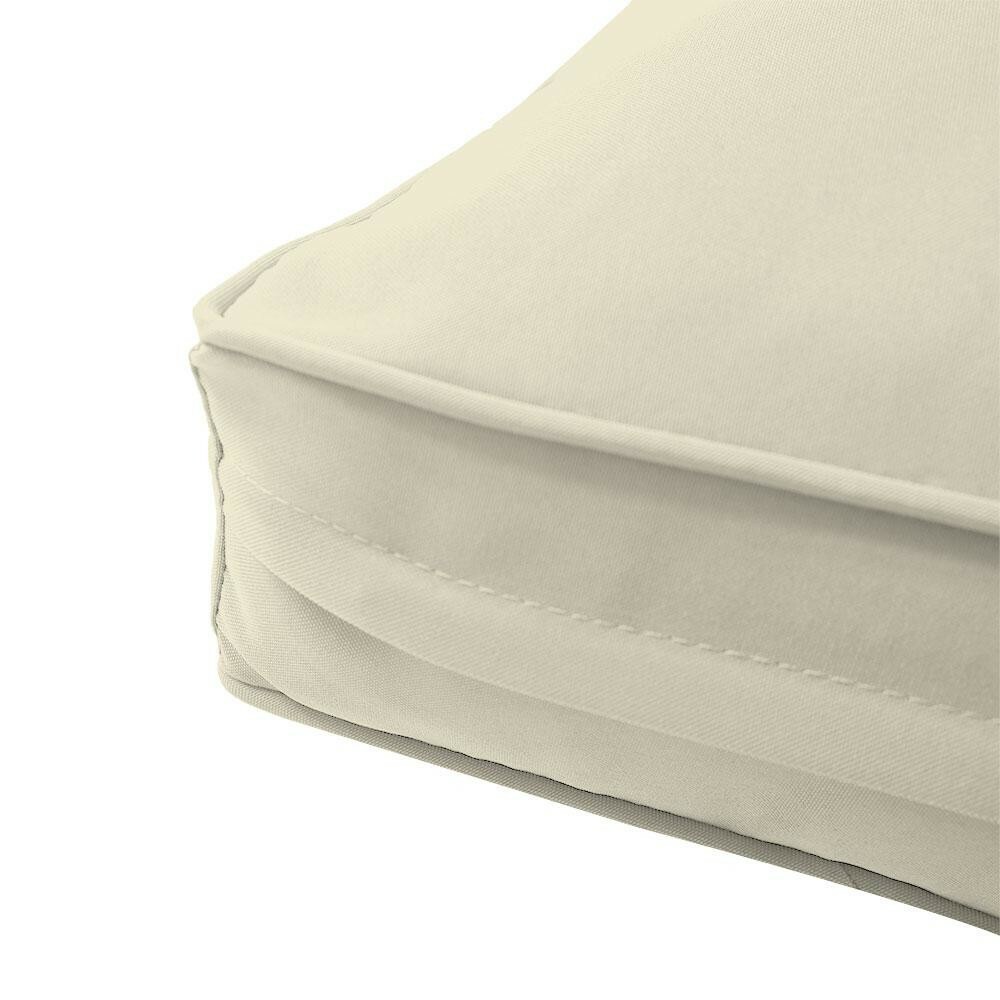 *COVER ONLY*- Outdoor Deep Seat Backrest Pillow Slipcover Piped Trim Large-AD005