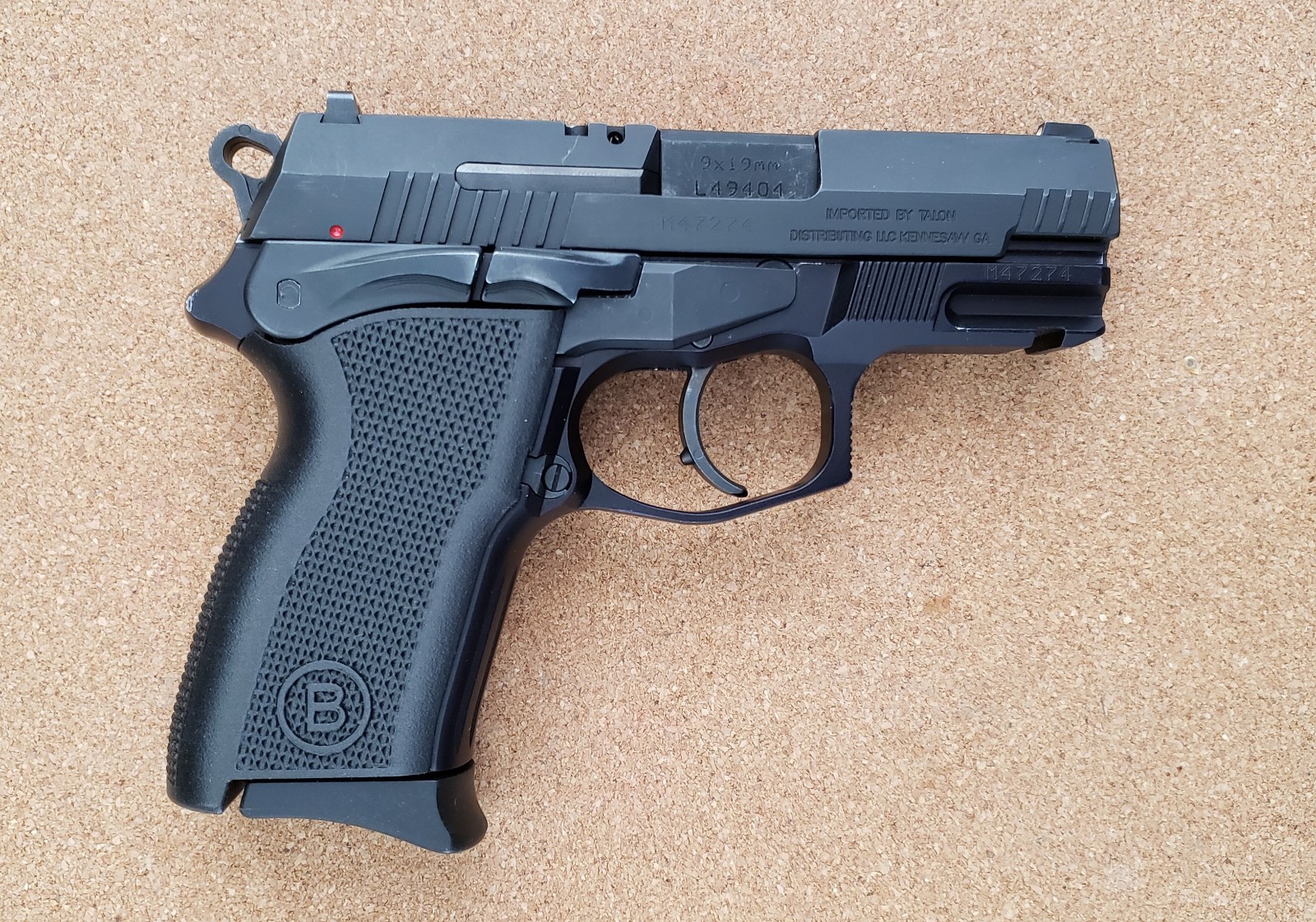 Bersa TPR9C Compact Pistol Grip Upgrade, Enhanced Texture & Backstrap, Thunder.