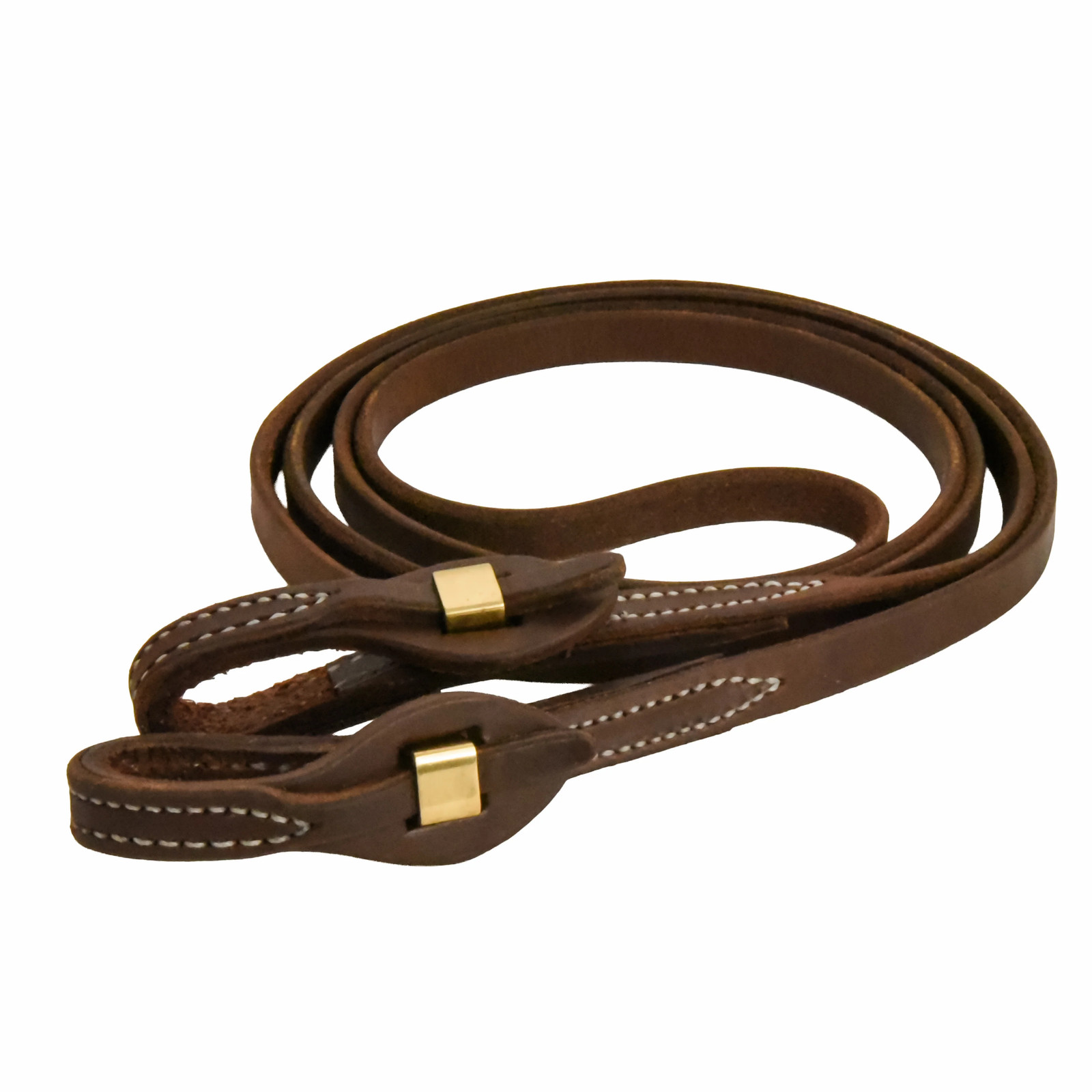 AJ Tack Oiled Harness Leather Quick Change Roper Reins, 5/8" x 8'