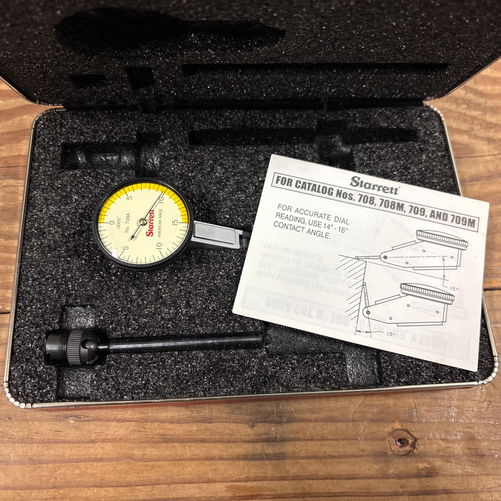 Starrett 709A Dial Test Indicator With Conformed Case