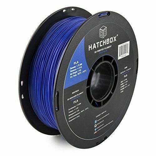 HATCHBOX PLA 1.75 mm 3D Printer Filament in Blue, 1kg Spool