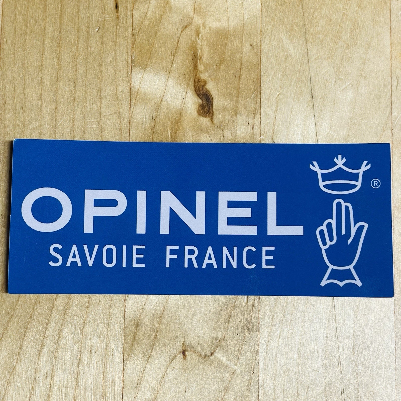 Opinel Knives 3.75" Outdoor Vinyl Sticker Savoy France Blue Glossy Logo Decal