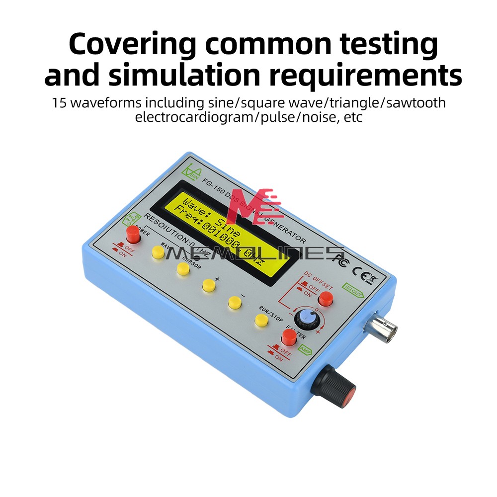 FG-150 DDS High-Precision Frequency Signal Generator with 15 Adjustable Waveform