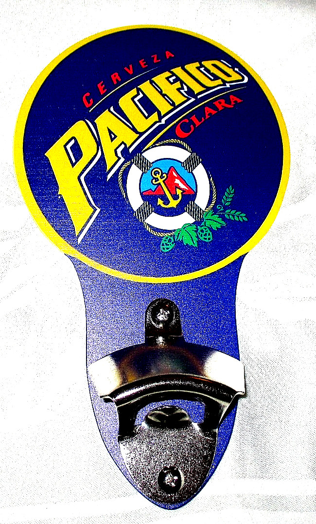 PACIFICO CLARA  Wall-Mounted Bottle Opener Sign #04 - NEW - Blue