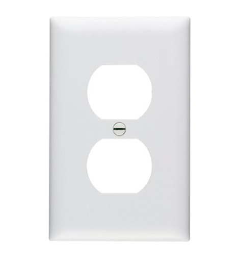 (50 pc) NEW Standard Duplex Receptacle Lexan Lot 1-Gang Wall Plate Cover White