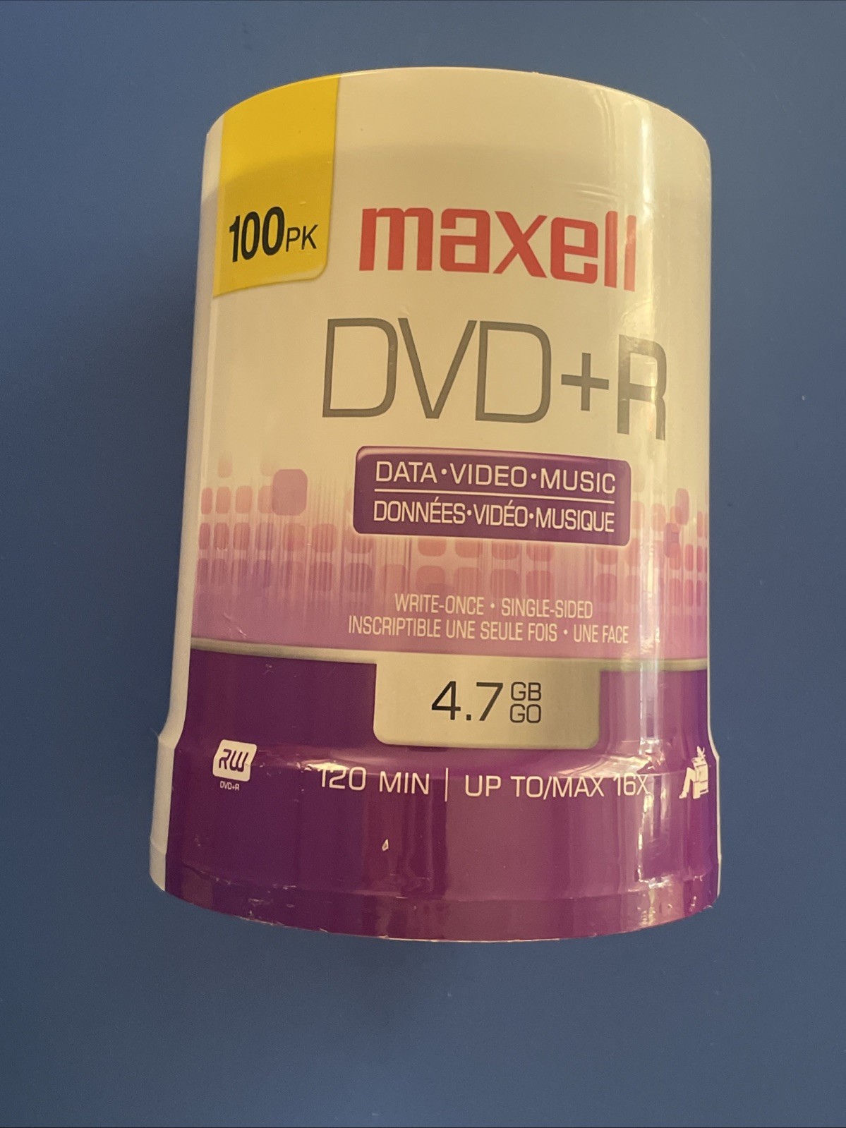Maxell DVD+R 16X Recordable Media, 100 Pack Spindle
