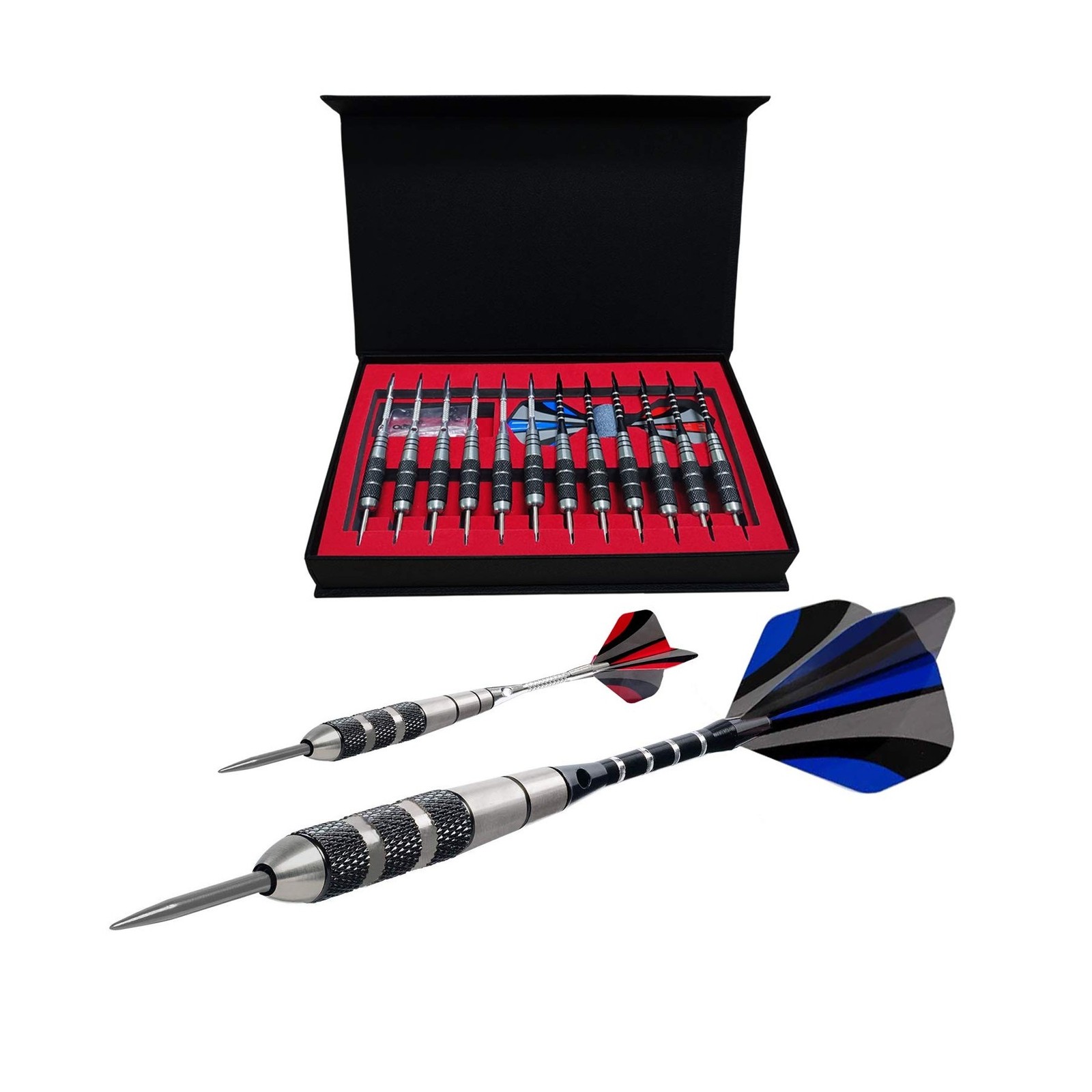 Professional Metal Darts for Dartboard Steel Tip Darts with Nonslip Iron Barrel